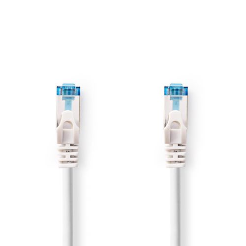 Nedis - Cat 6a S/FTP Netværkskabel (max. 10 GB/s) (Han-Han) (Hvid) - 10,0 m